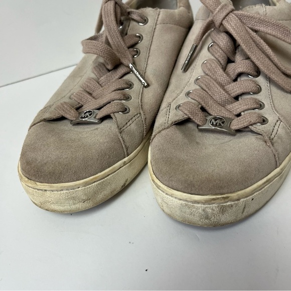 Michael Kors Leather Lace Up Sneakers 8.5 - Picture 2 of 12